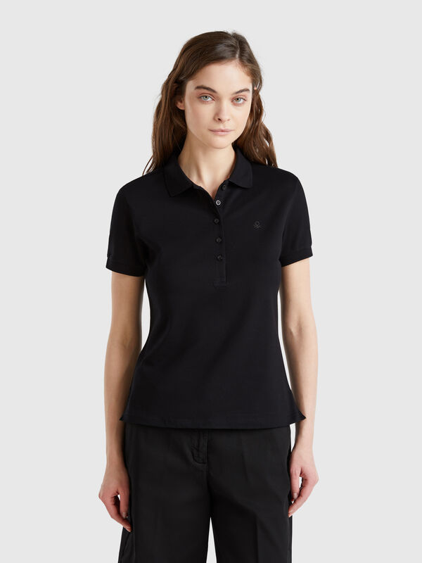 Polo coupe slim en coton stretch Femme