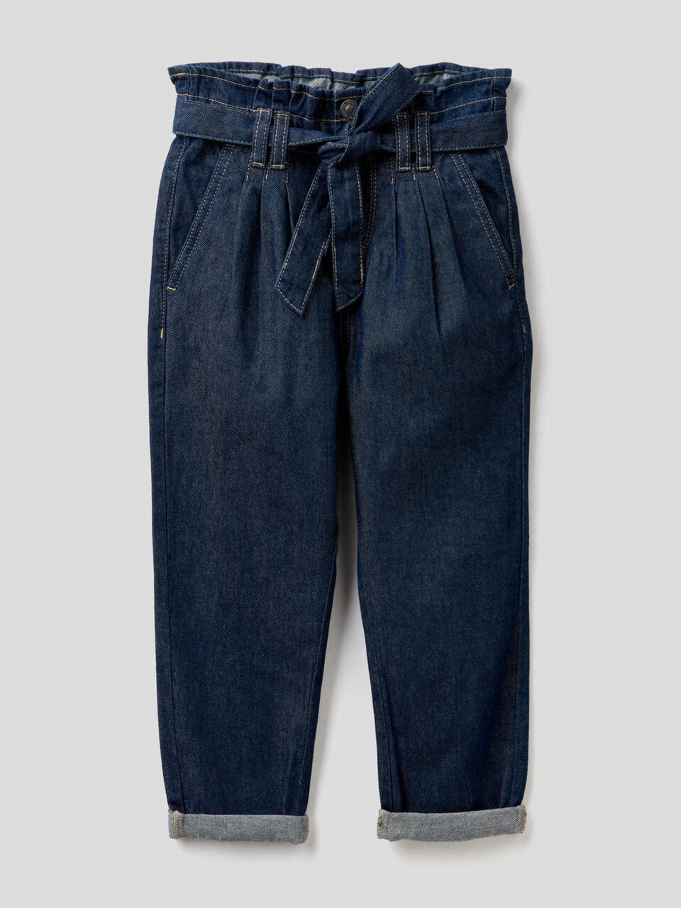 Paperbag jeans in 100% cotton image number 1