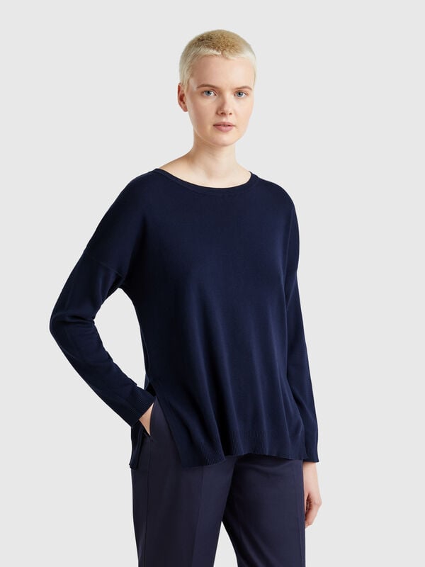 Over-Fit-Pullover aus Baumwolle Damen