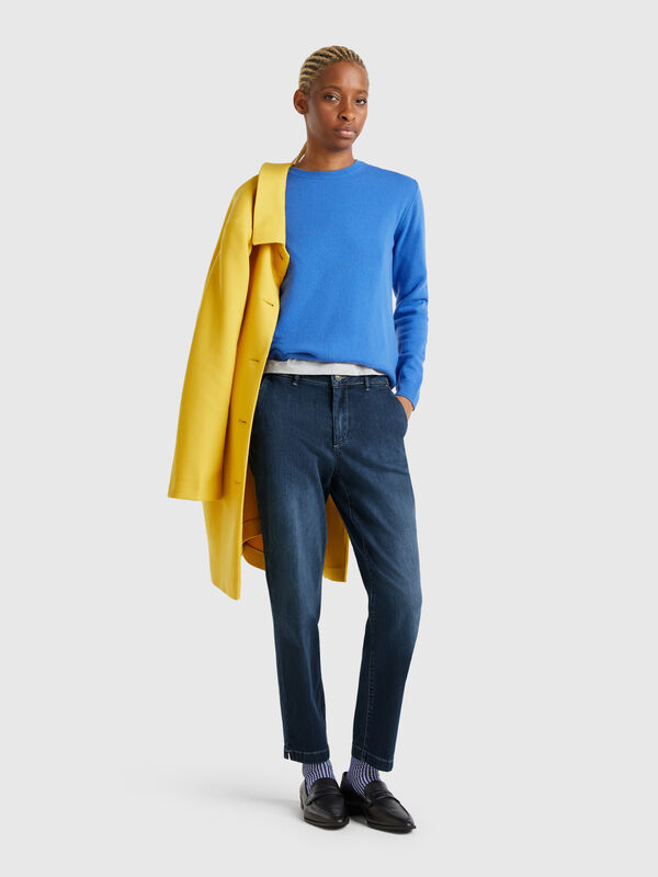 Chino slim fit in denim Donna