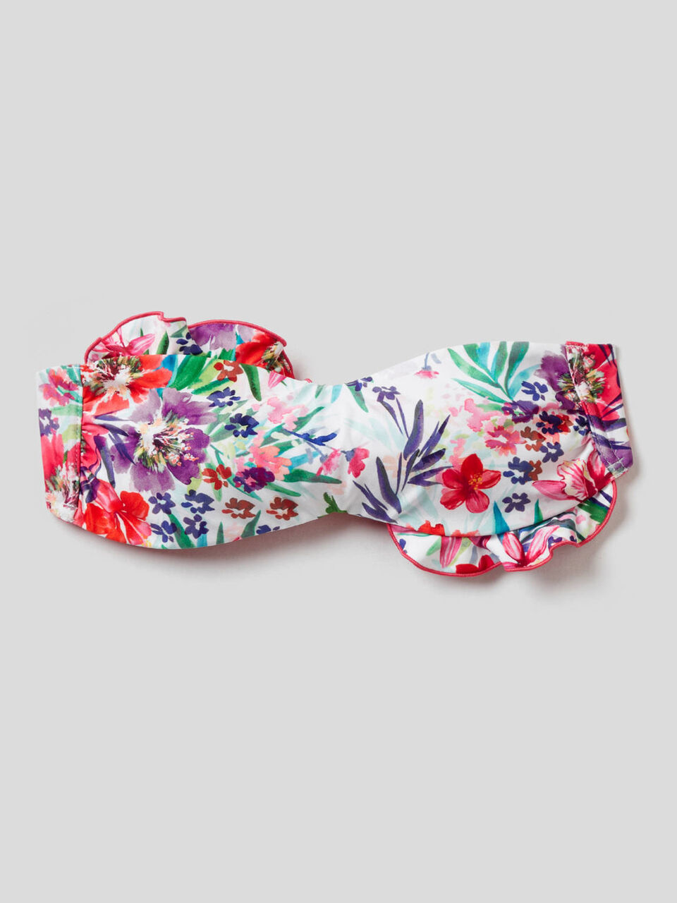 Haut de maillot bandeau imprimé à fleurs image number 1