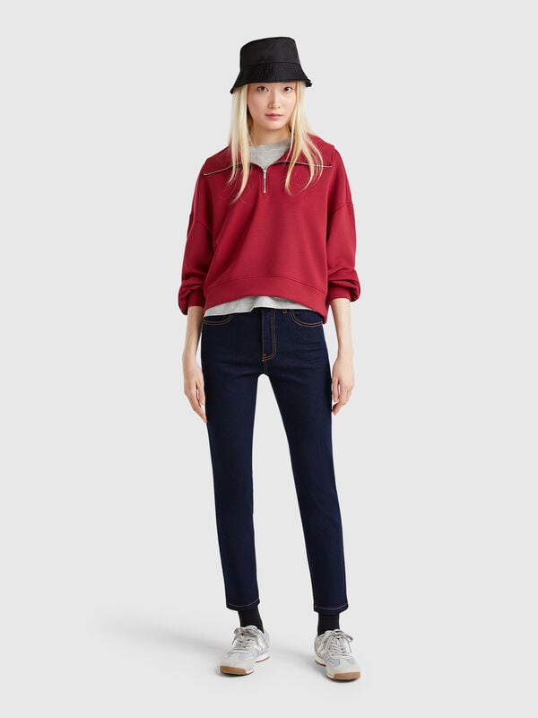 Jean slim taille haute Femme