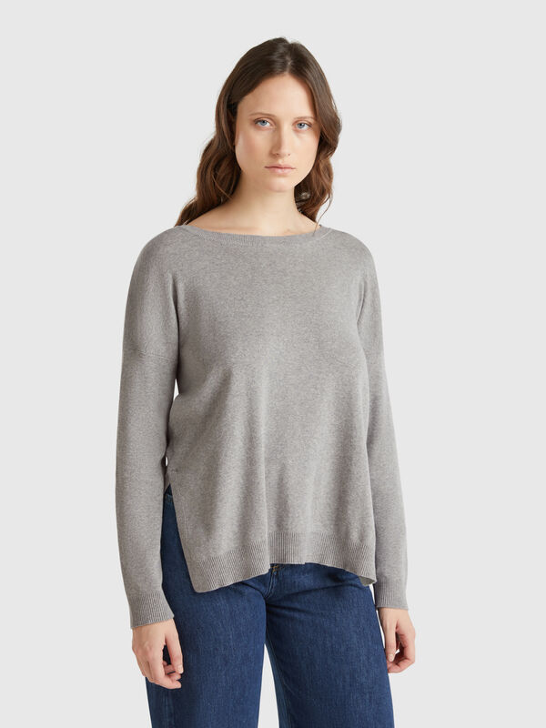 Oversized fit cotton sweater Women
