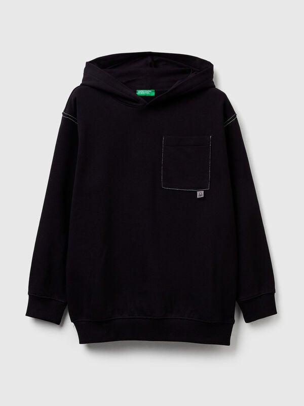 Felpa over fit con stampa spessorata Bambino