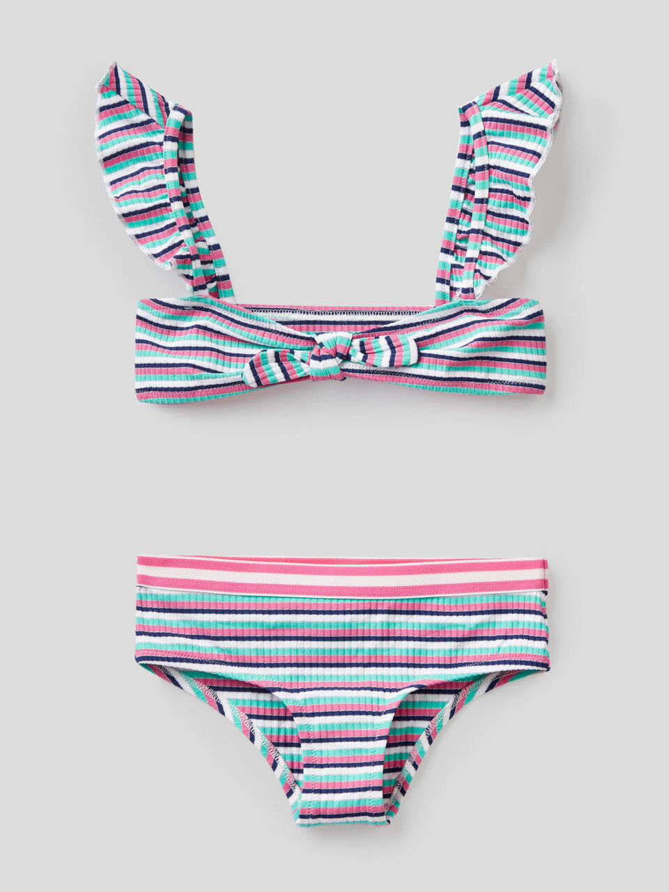 Striped bikini image number 1