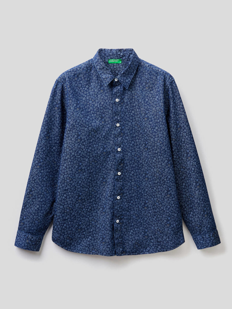 Camicia stampata in puro cotone image number 1