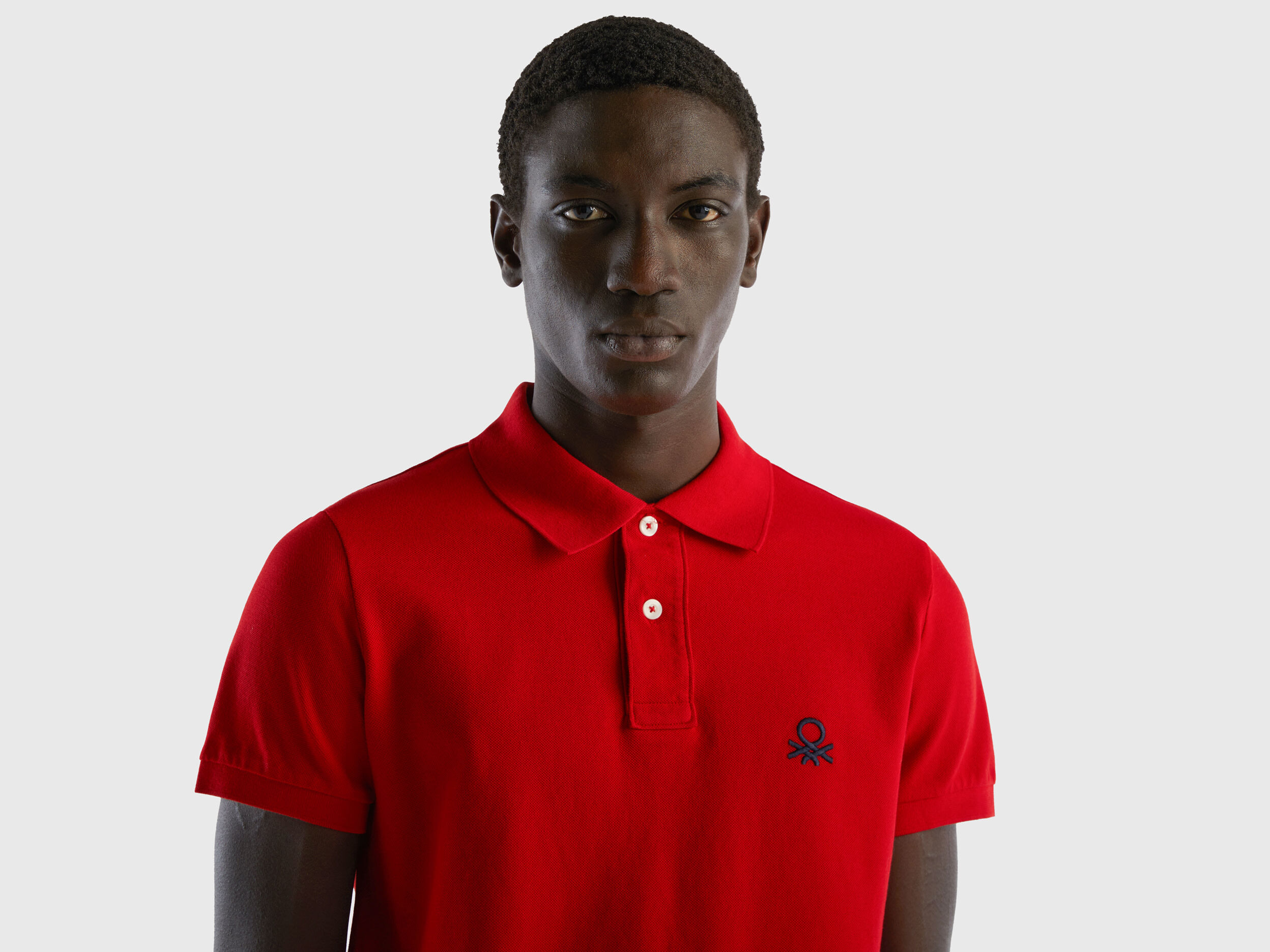 Polo rossa slim fit Rosso Benetton