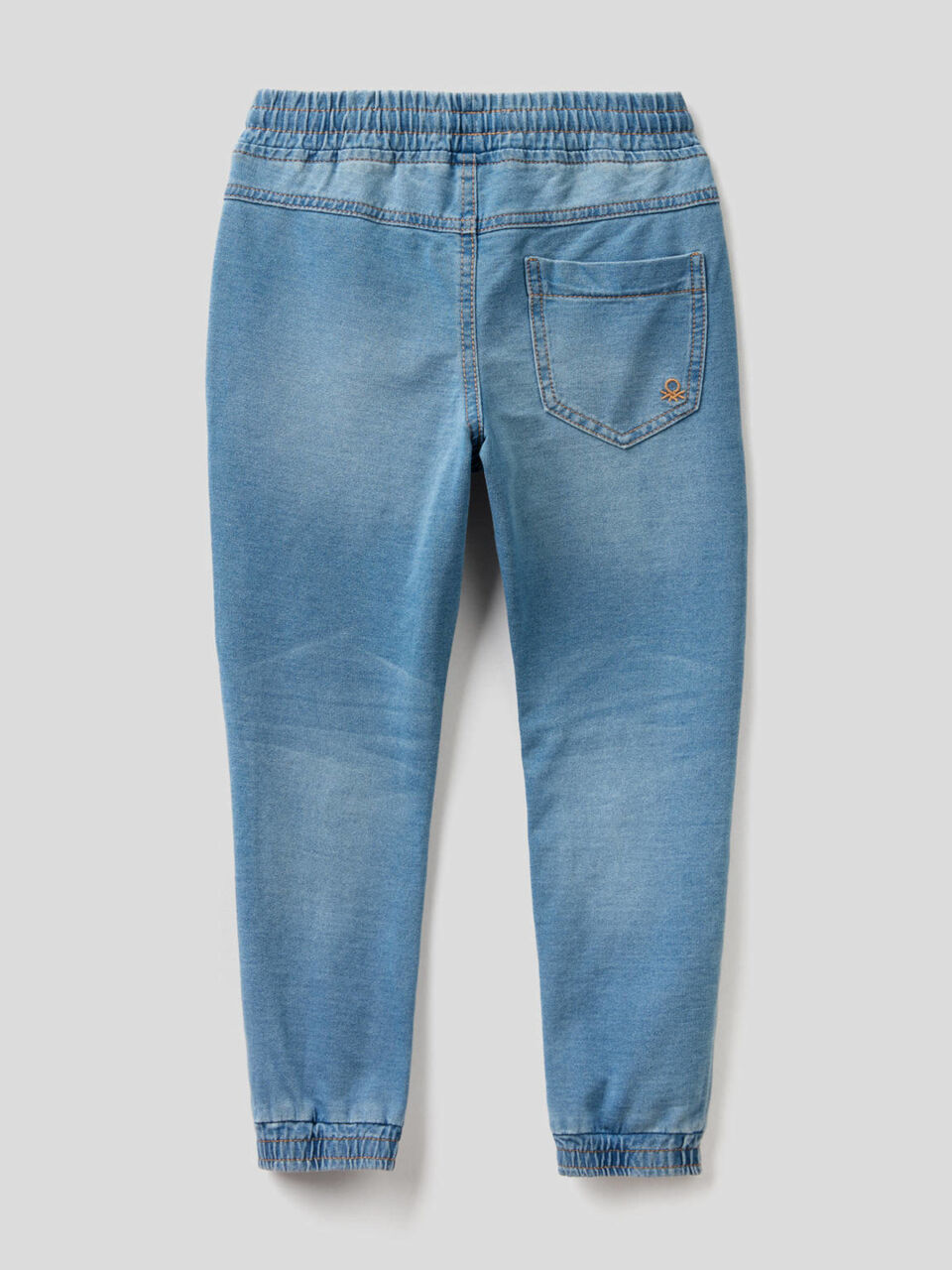 Sportliche Hose aus Sweatstoff mit Denim-Effekt image number 2