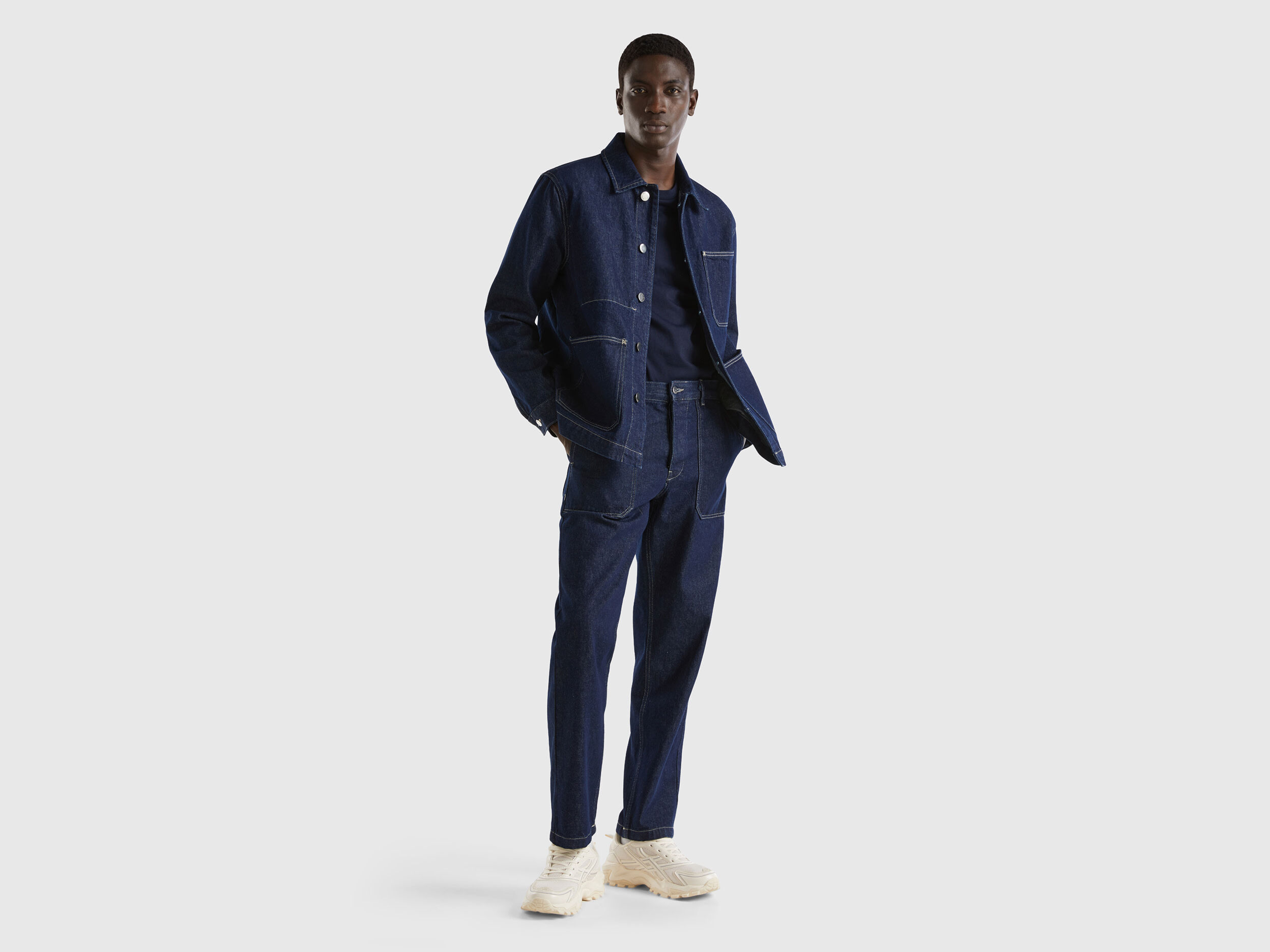 Giacca di jeans workwear Blu Benetton