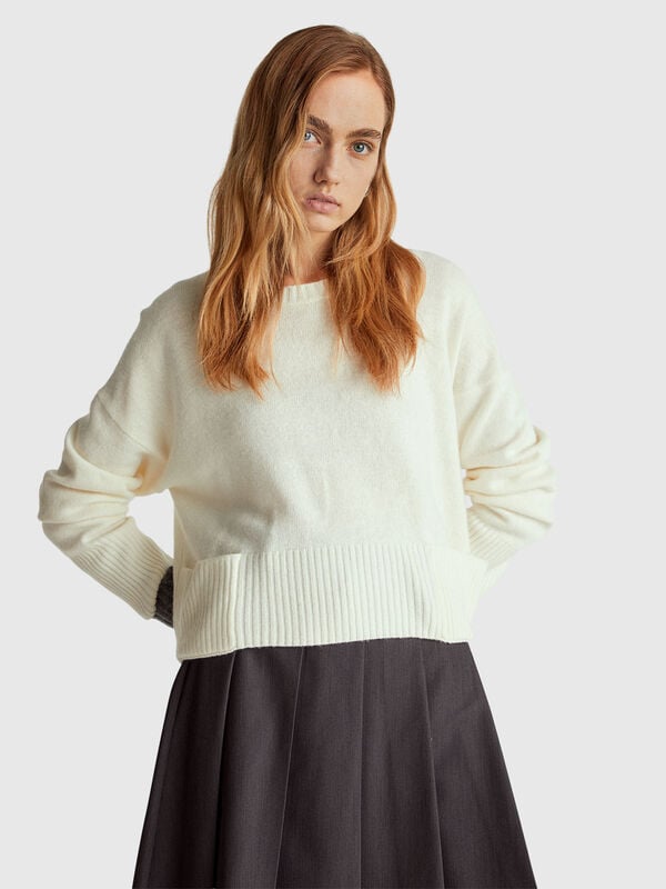 Pullover aus einer Woll-Viskose-Mischung Damen