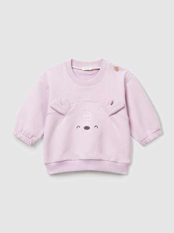 Sweatshirt with embroidery and patches New Born (0-18 months)