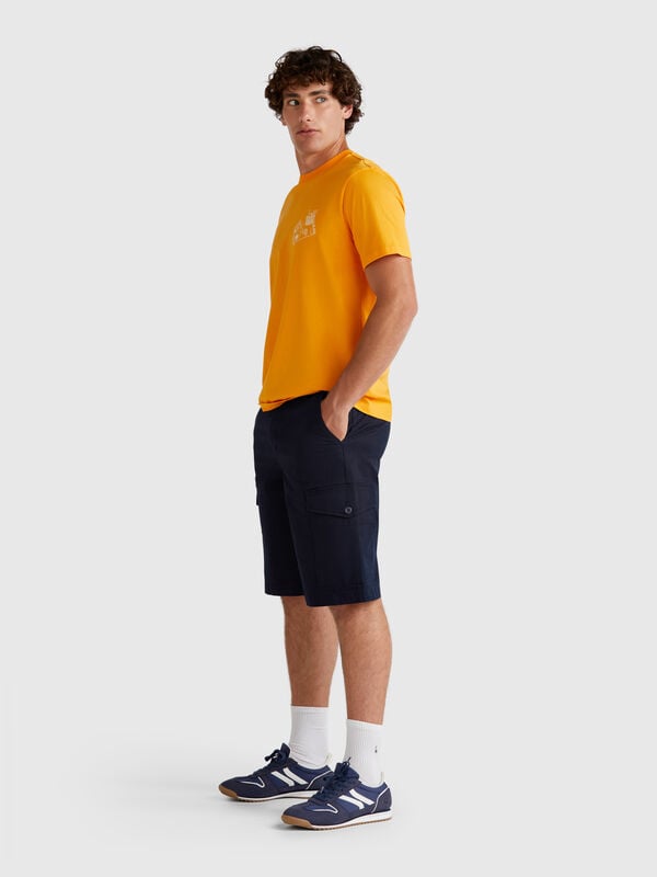 Short cargo en pur coton Homme