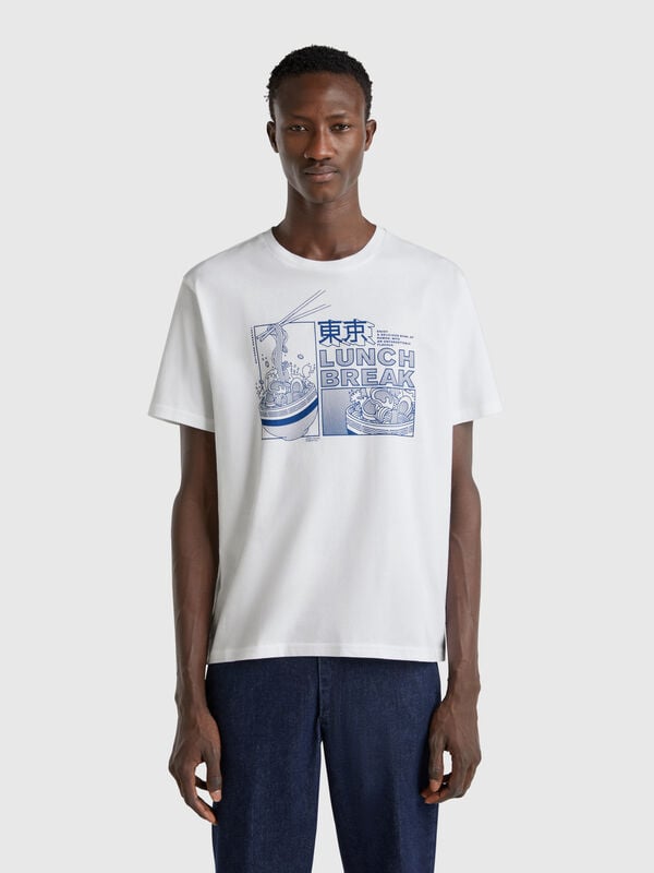 T-shirt with print in organic cotton Men