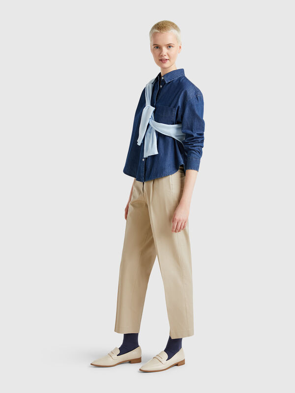 Hose aus Stretch-Baumwolle Damen