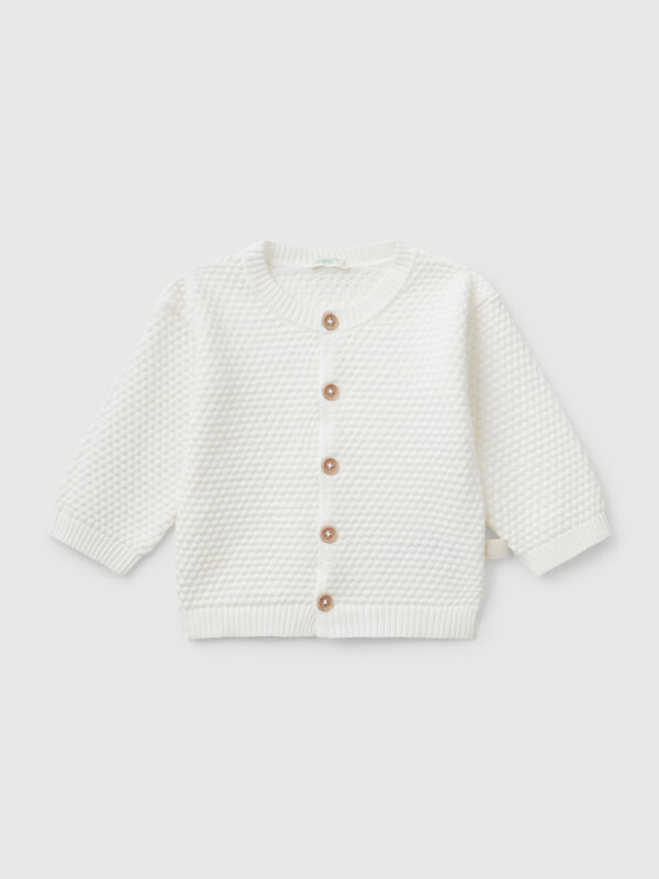 Cardigan lavorato 100% cotone Baby