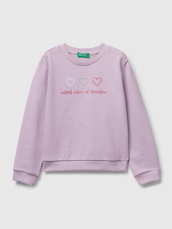 Sweatshirt mit Glitzer-Print Mädchen