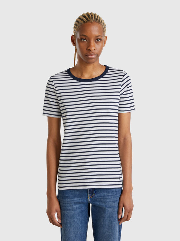 Crew neck striped t-shirt Women