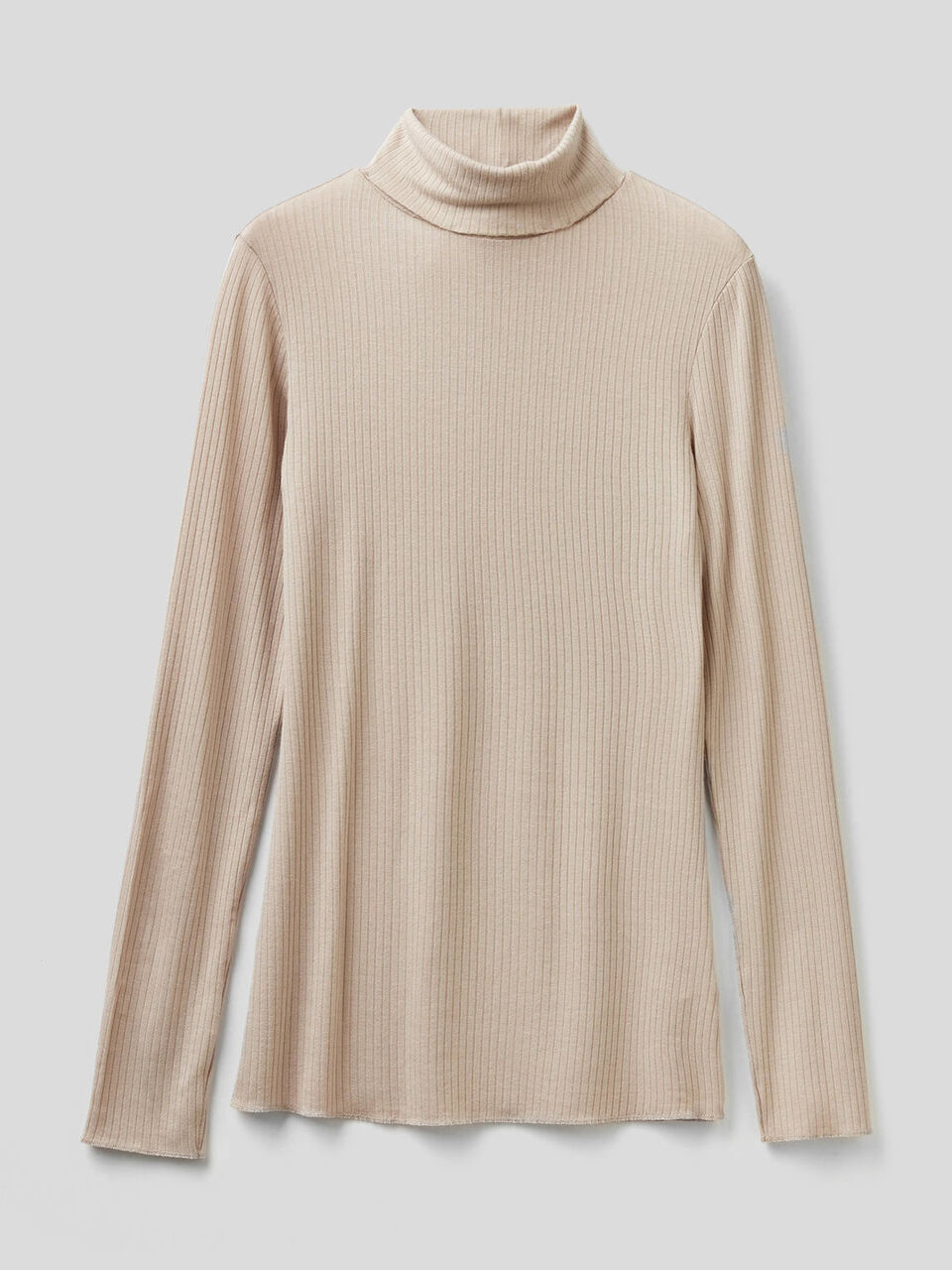 Rollkragen-T-Shirt aus gemischtem Cashmere image number 1