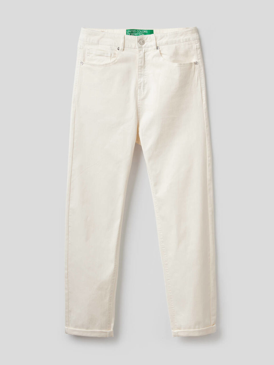 Boyfriend-Hose aus stretchiger Baumwolle image number 1