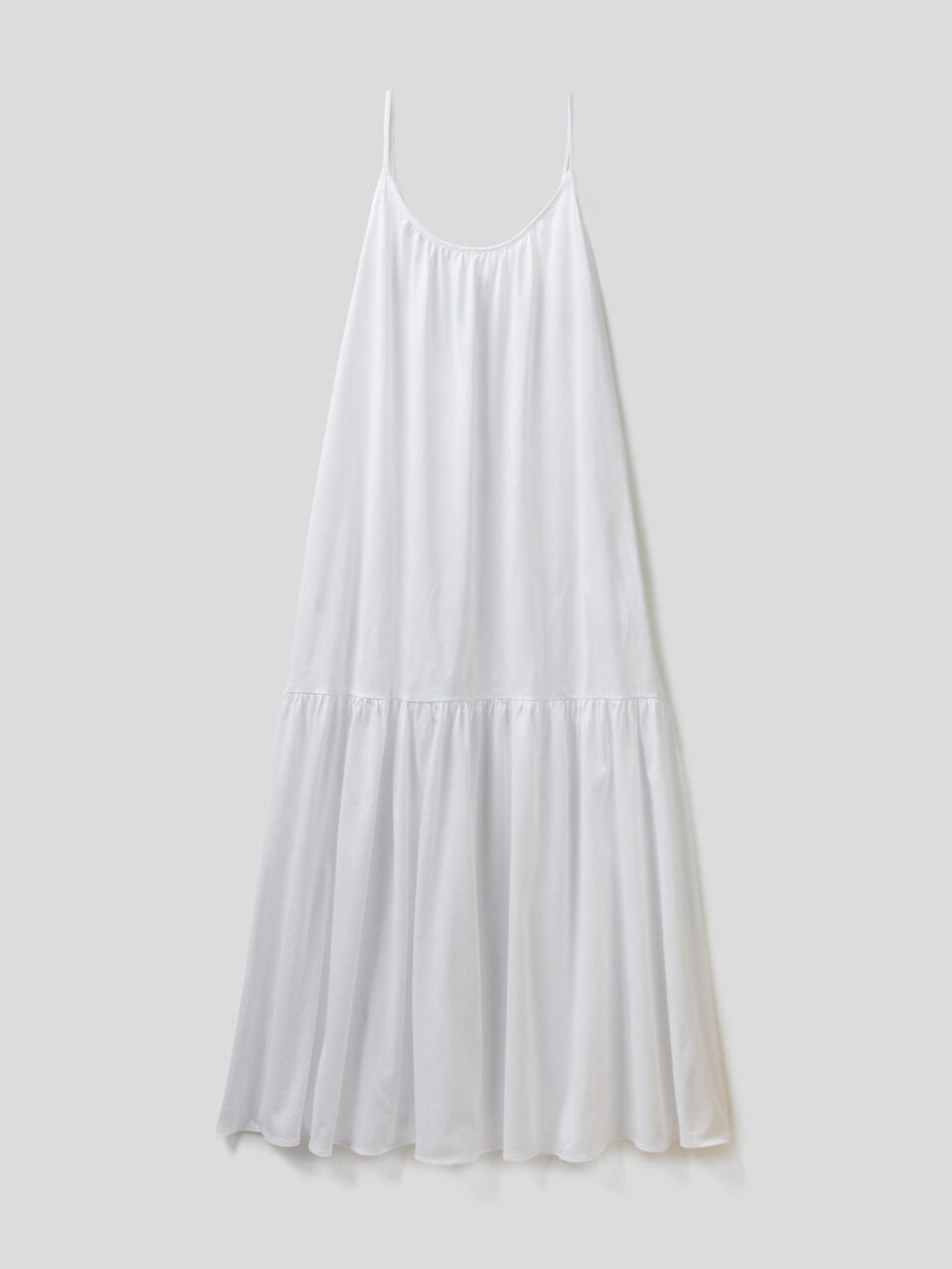 Maxi dress with shoulder straps in 100% cotton image number 1
