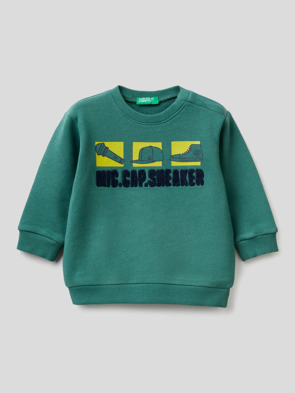 Sweatshirt aus 100% Baumwolle mit Print und Stickerei image number 1