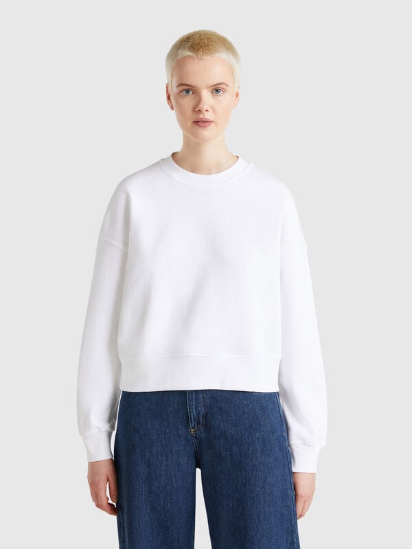 Felpa 100% cotone con stampa logo Donna