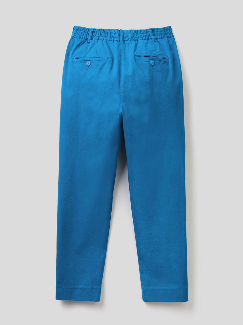 Pantalon uni en coton stretch image number 2