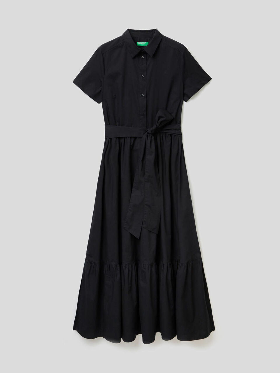 Langes Kleid mit Rüsche am Saum unten image number 1