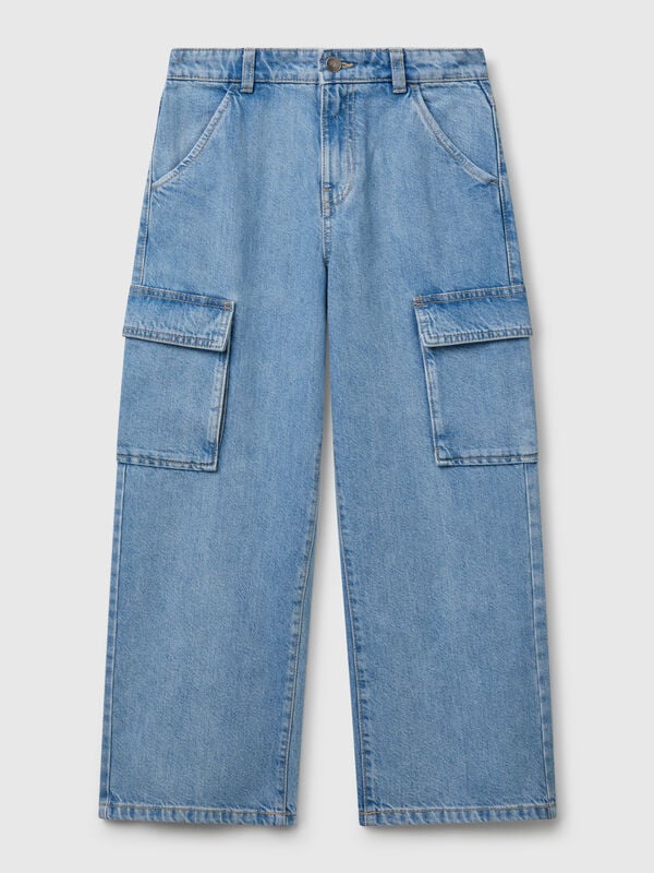 Jeans cargo 100% cotone Bambino