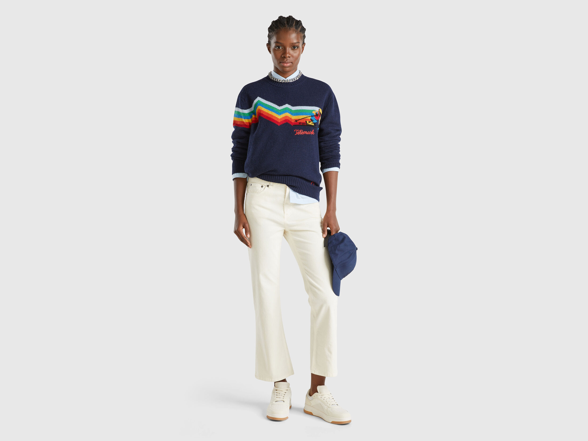 Pantaloni Donna Chino Regular Slim Larghi