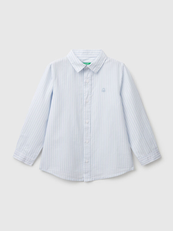 Camicia a righe in puro cotone Bambino