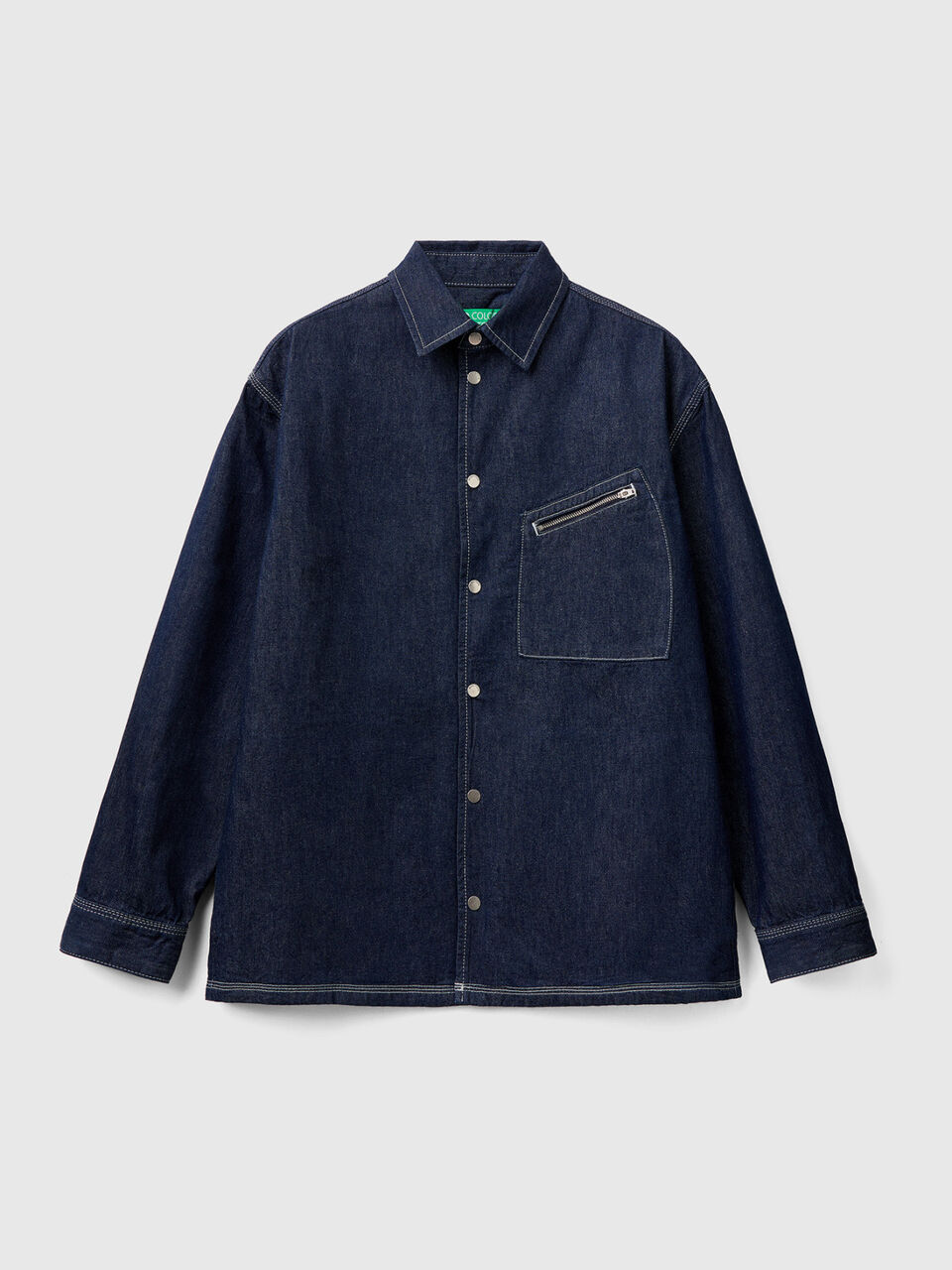 Oversized shirt in chambray image number 1