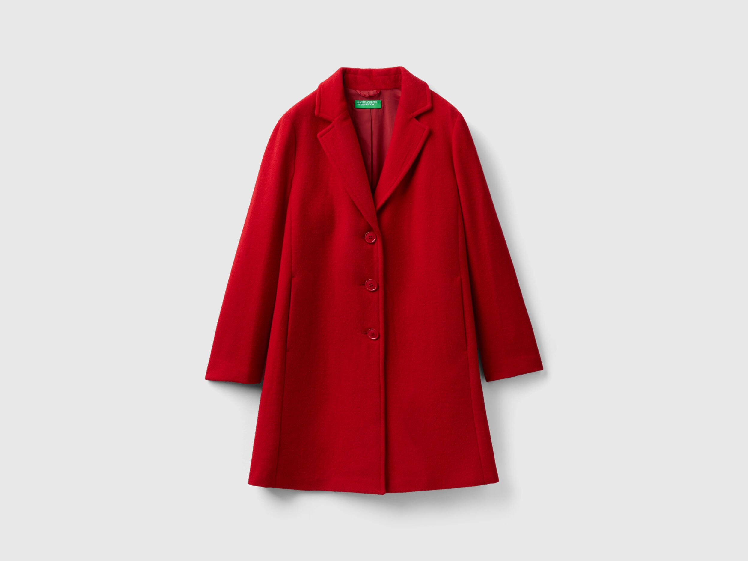 Red shop coat short
