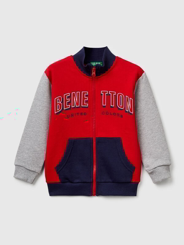 Sweat-shirt en coton avec logo Garçon