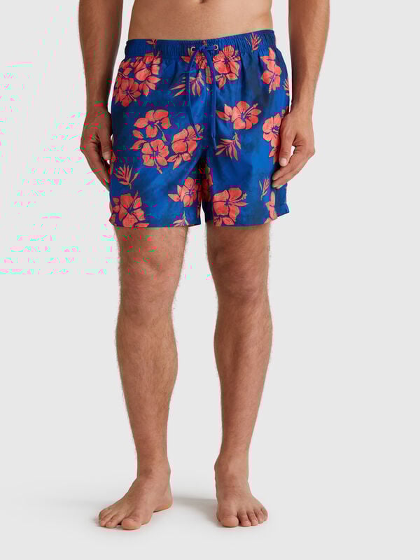 Gemusterte Badeshorts aus Nylon Herren