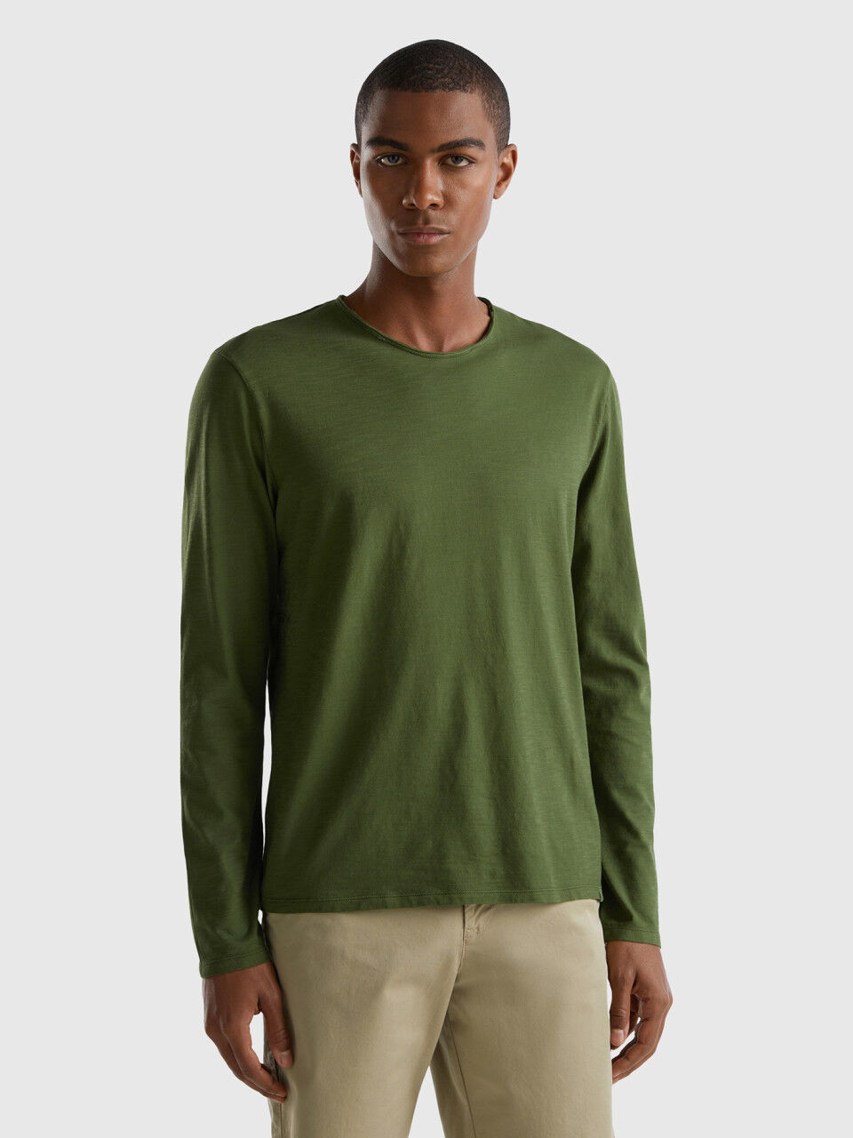 Tee shirt coton manches longues homme outlet