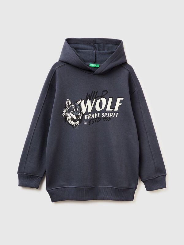Sweat-shirt chaud en coton avec imprimé Garçon