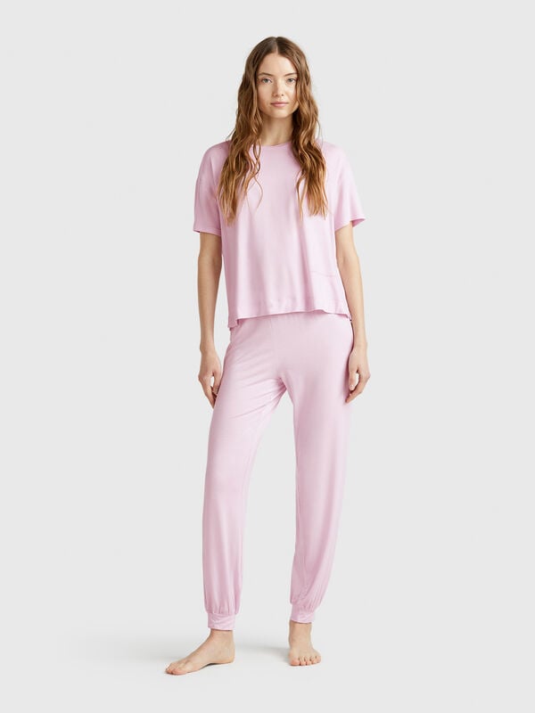 Hose aus Stretch-Modal Damen