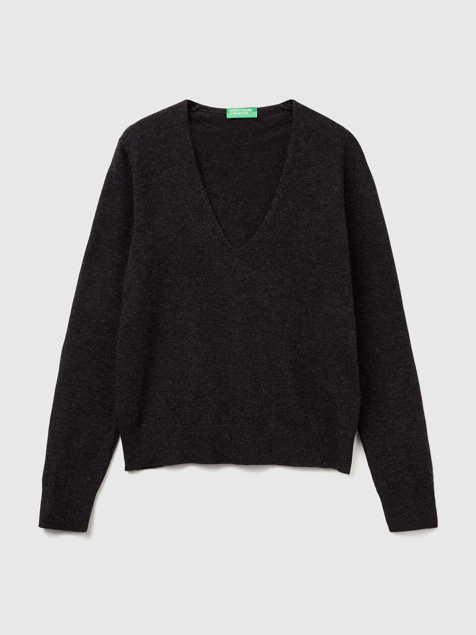 MAGLIA SCOLLO V M/L Donna image number 1