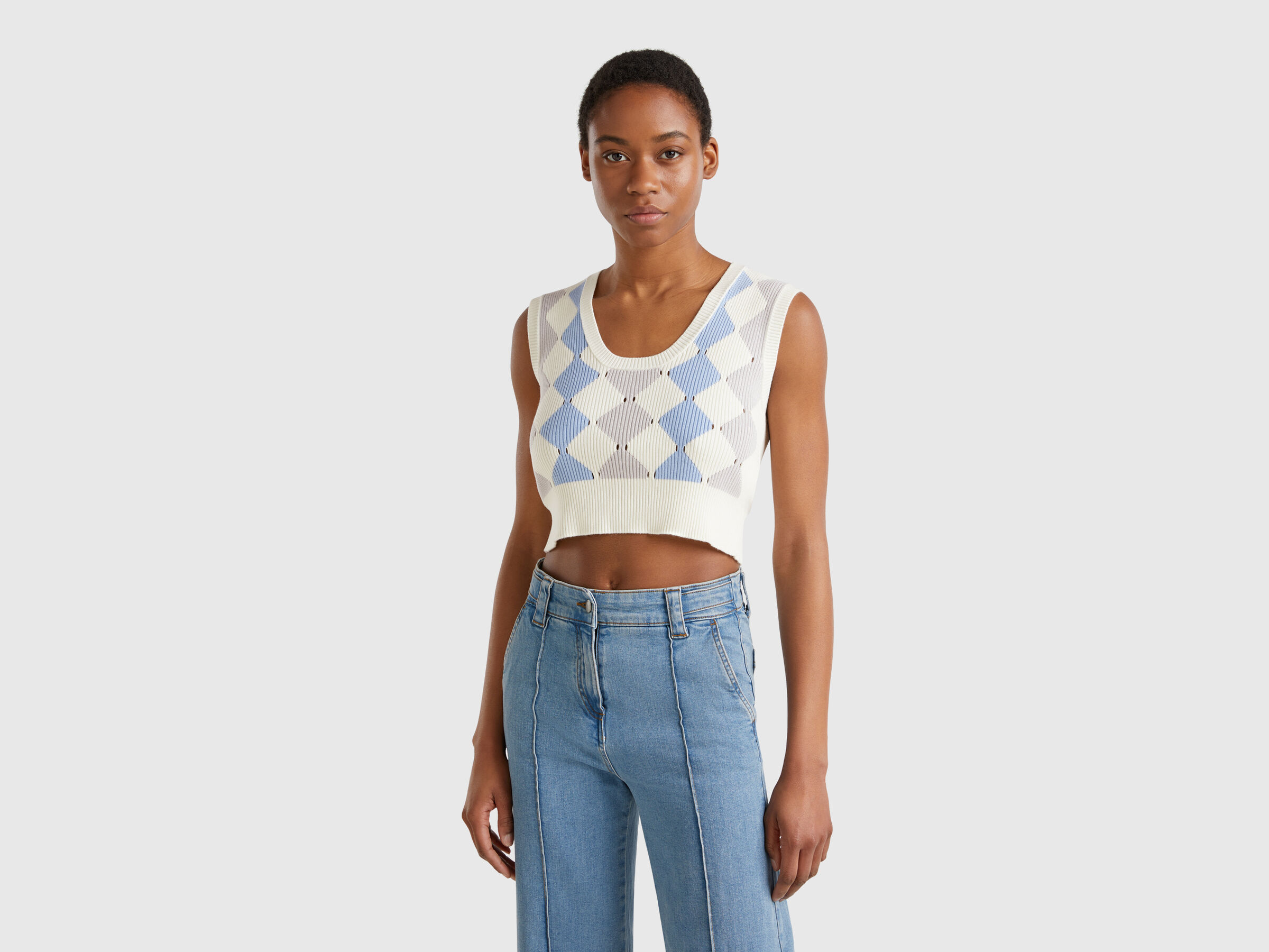 SLEEVELESS SWEATER Femme image number 0