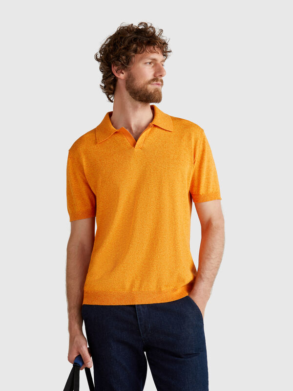 Polo manica corta in misto cotone Uomo