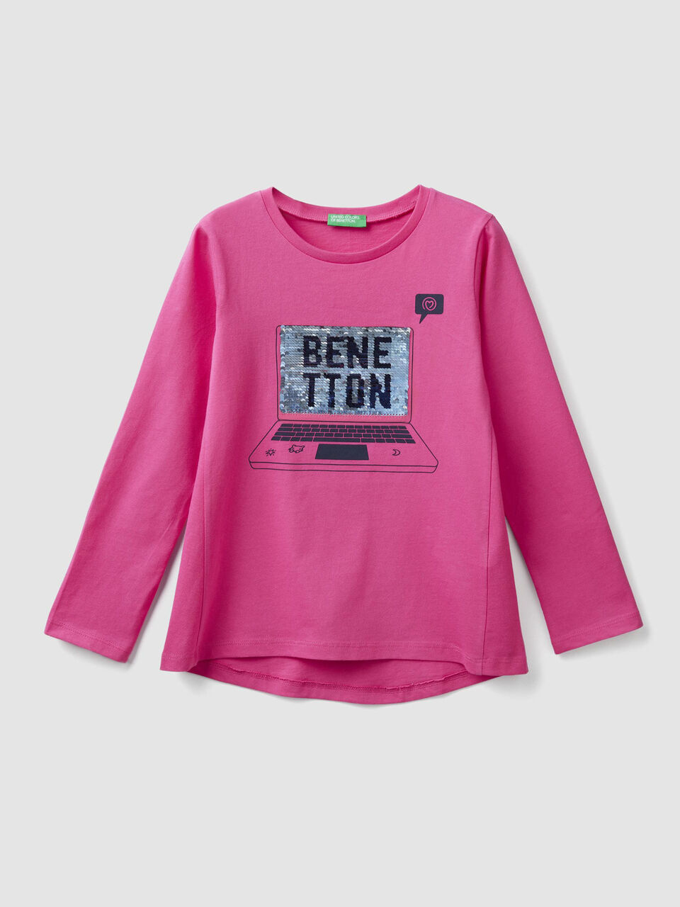 T-shirt with reversible sequins image number 1