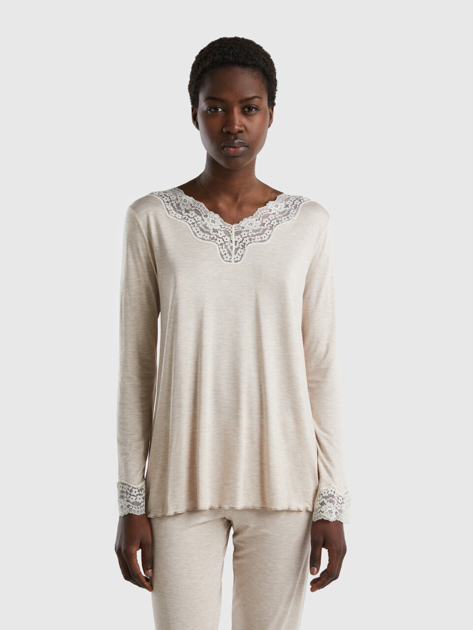 Top with lace detail