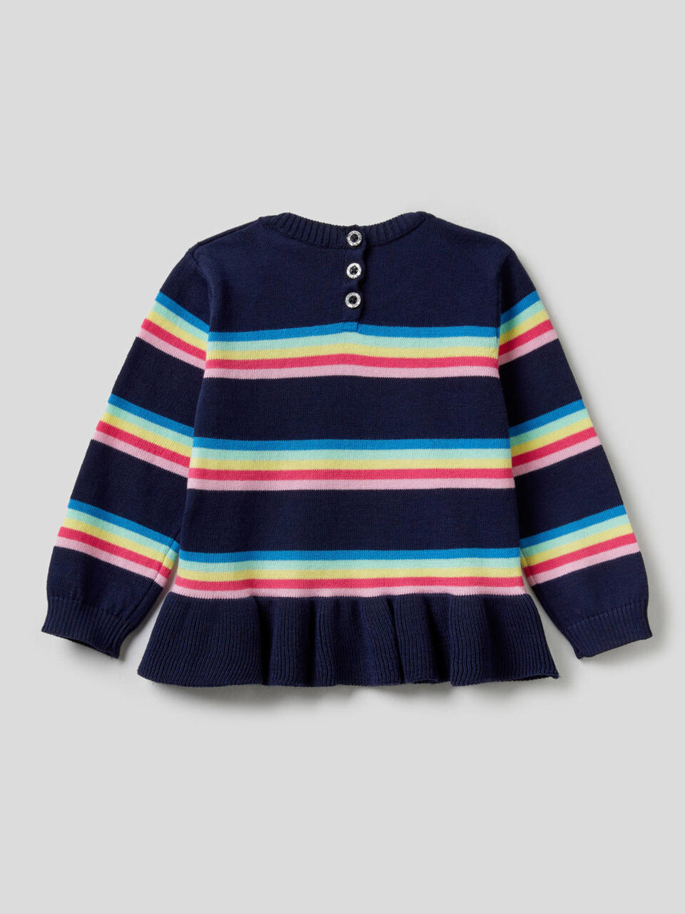 Striped top with frill image number 2