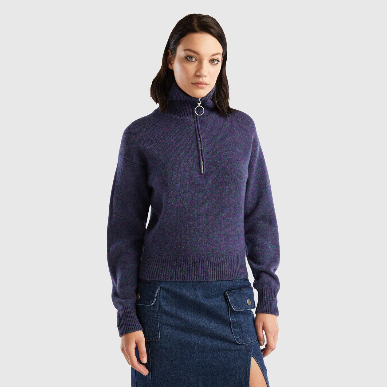 Benetton maglioni hotsell collo alto