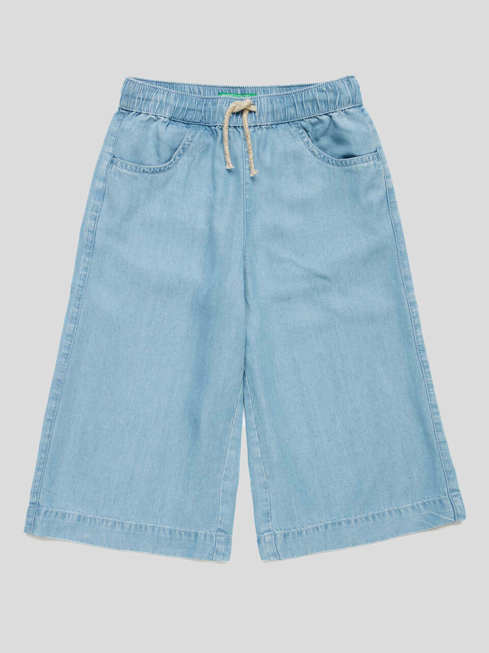Pantaloni a 3/4 in chambray image number 1
