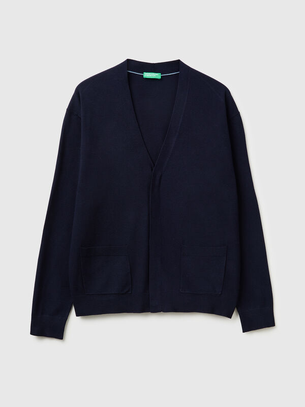 Cardigan in maglia di misto viscosa Uomo