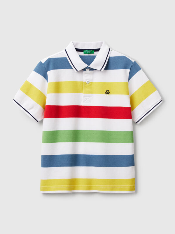 Striped short sleeve polo shirt Junior Boy