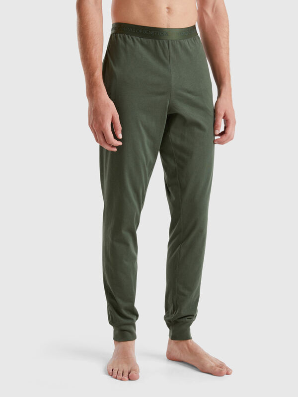 Pantalon avec élastique à logo Homme