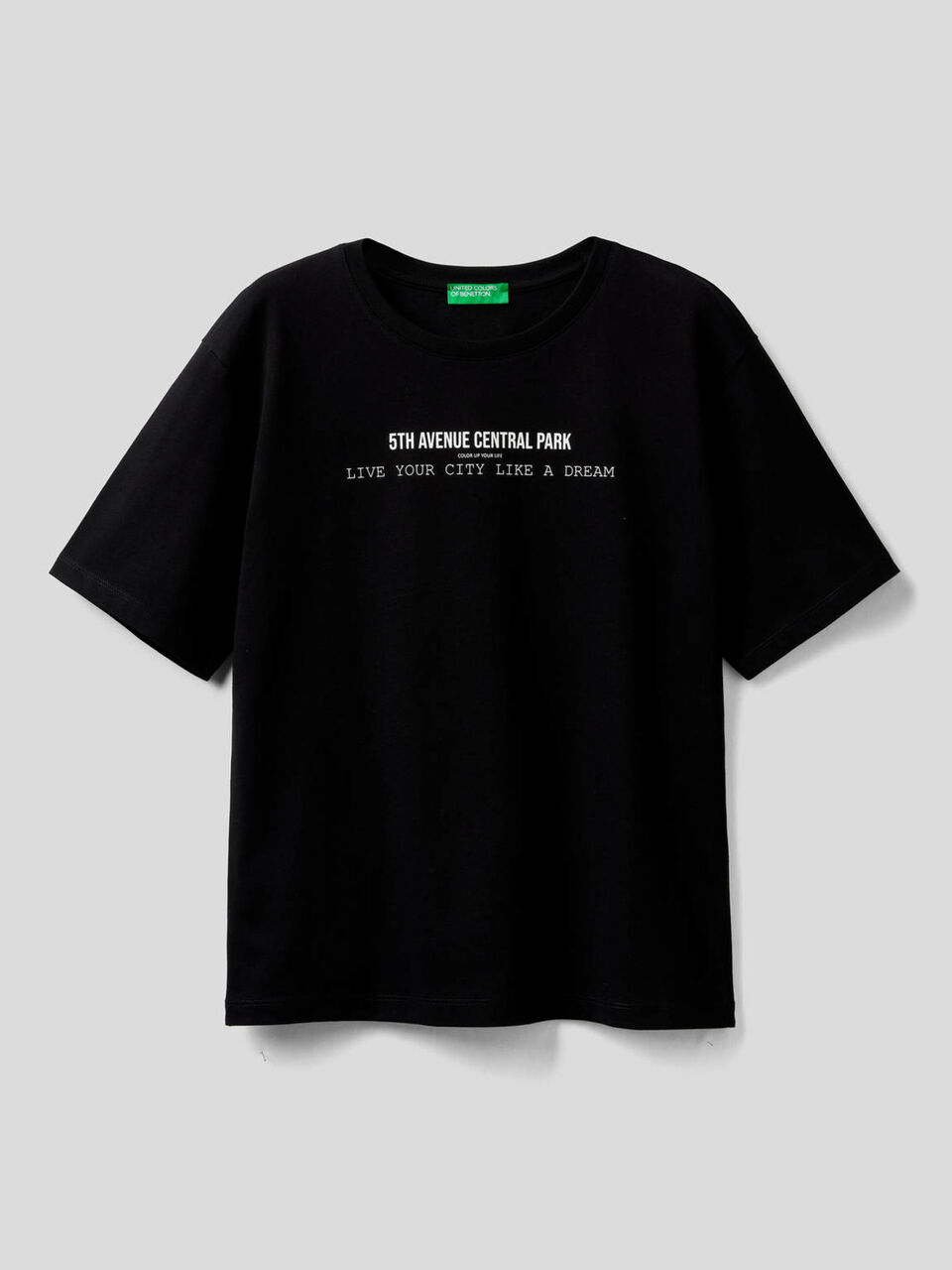 T-shirt con slogan in 100% cotone bio image number 1